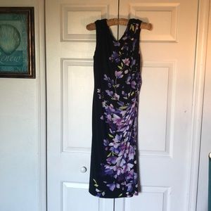Ralph Lauren black and purple floral dress
